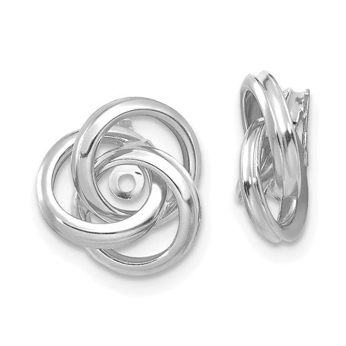 14k-white-gold-polished-love-knot-earring-jackets-SolomonJeweler-Wichita-KS-CustomJewelry