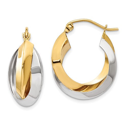 14k-two-tone-polished-knife-edge-double-hoop-earrings-SolomonJeweler-Wichita-KS-CustomJewelry