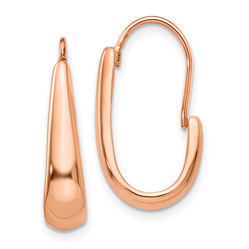 14k-rose-gold-polished-tapered-j-hoop-wire-earrings-SolomonJeweler-Wichita-KS-CustomJewelry