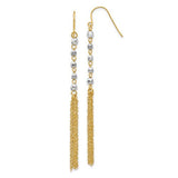 14k-two-tone-bead-tassel-earrings-SolomonJeweler-Wichita-KS-CustomJewelry