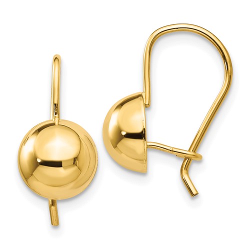 14k-8-00mm-hollow-half-ball-earrings-SolomonJeweler-Wichita-KS-CustomJewelry