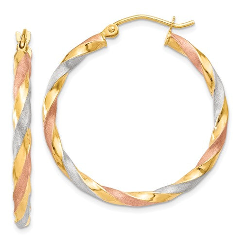 14k-white-rose-rhodium-satin-twisted-hoop-earrings-SolomonJeweler-Wichita-KS-CustomJewelry