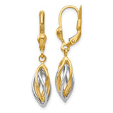 14k-two-tone-polished-dangle-leverback-earrings-SolomonJeweler-Wichita-KS-CustomJewelry