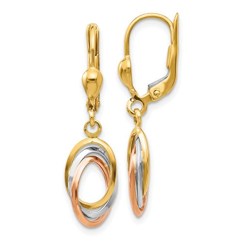 14k-tri-color-polished-dangle-leverback-earrings-SolomonJeweler-Wichita-KS-CustomJewelry
