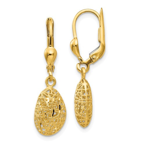14k-gold-polished-diamond-cut-satin-puff-dangle-leverback-earrings-SolomonJeweler-Wichita-KS-CustomJewelry