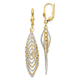 14k-two-tone-polished-diamond-cut-dangle-leverback-earrings-SolomonJeweler-Wichita-KS-CustomJewelry