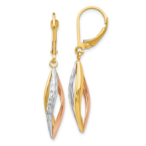 14k-two-tone-with-white-rhodium-diamond-cut-leverback-earrings-SolomonJeweler-Wichita-KS-CustomJewelry