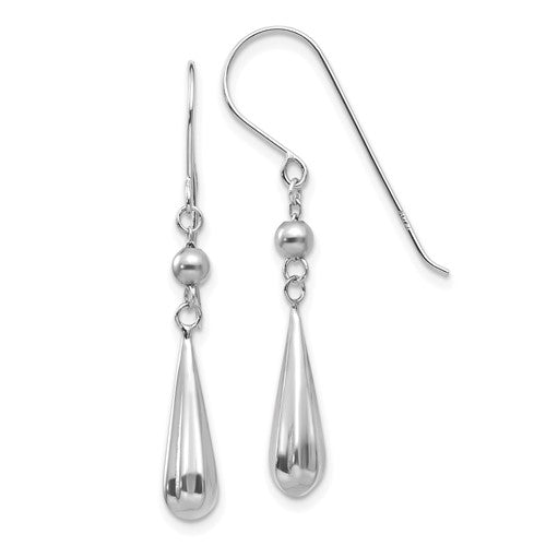 14k-white-gold-grooved-puffed-teardrop-shepherd-hook-earrings-SolomonJeweler-Wichita-KS-CustomJewelry