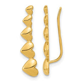 14k-gold-heart-polished-ear-climber-earrings-SolomonJeweler-Wichita-KS-CustomJewelry