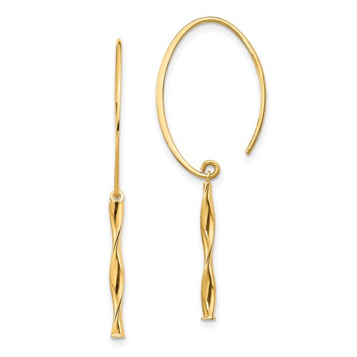 14k-twist-bar-dangle-earrings-SolomonJeweler-Wichita-KS-CustomJewelry