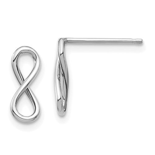 14k-white-gold-polished-infinity-post-earrings-SolomonJeweler-Wichita-KS-CustomJewelry
