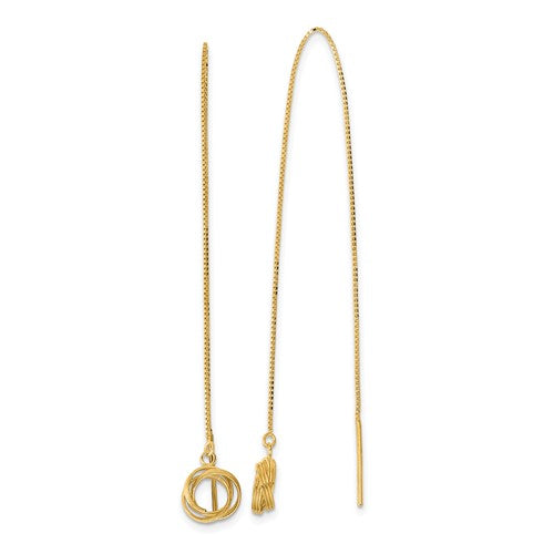 14k-polished-diamond-cut-box-chain-love-knot-threader-earrings-SolomonJeweler-Wichita-KS-CustomJewelry