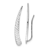 14k-white-gold-polished-and-textured-ear-climber-earrings-SolomonJeweler-Wichita-KS-CustomJewelry