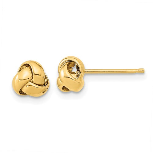 14k-gold-polished-love-knot-post-earrings-SolomonJeweler-Wichita-KS-CustomJewelry
