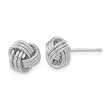 14k-white-gold-polished-triple-love-knot-post-earrings-SolomonJeweler-Wichita-KS-CustomJewelry
