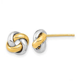 14k-two-tone-polished-love-knot-post-earrings-SolomonJeweler-Wichita-KS-CustomJewelry