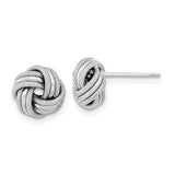 14k-white-gold-polished-textured-triple-love-knot-post-earrings-SolomonJeweler-Wichita-KS-CustomJewelry