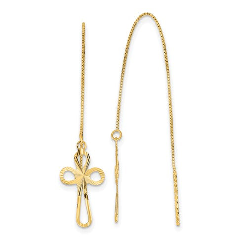 14k-polished-d-c-box-chain-w-cross-threader-earrings-SolomonJeweler-Wichita-KS-CustomJewelry