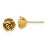 14k-yellow-gold-satin-finish-d-c-rose-post-earrings-SolomonJeweler-Wichita-KS-CustomJewelry