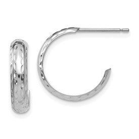 14k-white-gold-diamond-cut-3-5mm-j-hoop-earrings-SolomonJeweler-Wichita-KS-CustomJewelry