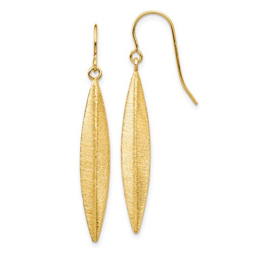 14k-brushed-dangle-earrings-SolomonJeweler-Wichita-KS-CustomJewelry