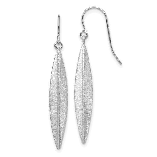14k-white-gold-brushed-dangle-earrings-SolomonJeweler-Wichita-KS-CustomJewelry