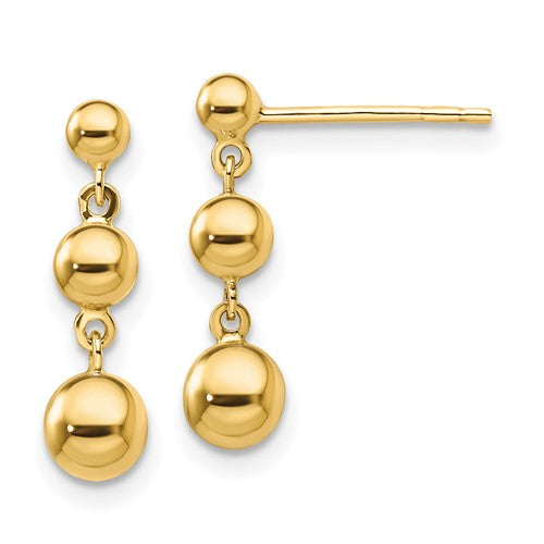 14k-graduated-3-ball-post-earrings-SolomonJeweler-Wichita-KS-CustomJewelry