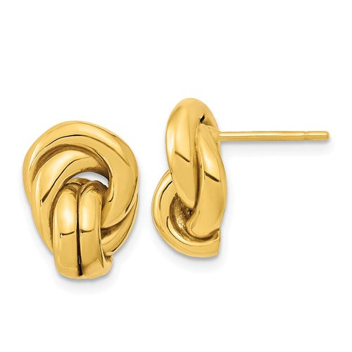 14k-polished-love-knot-hollow-post-earrings-SolomonJeweler-Wichita-KS-CustomJewelry