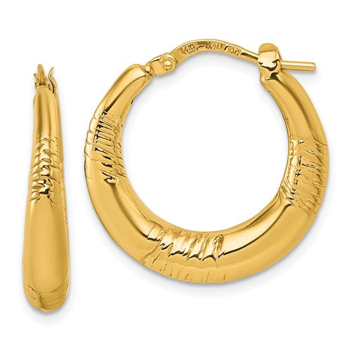 14k-polished-and-grooved-round-hoop-earrings-SolomonJeweler-Wichita-KS-CustomJewelry