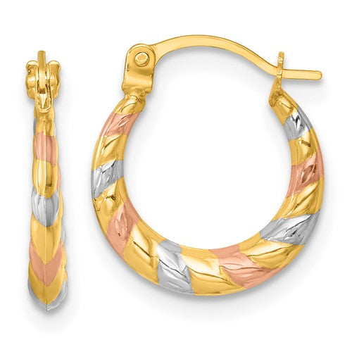 14k-w-rhodium-and-rose-gold-plating-dia-cut-polished-hoop-earrings-SolomonJeweler-Wichita-KS-CustomJewelry