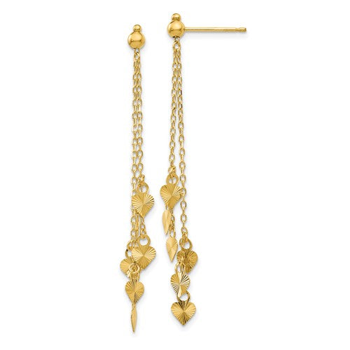 14k-diamond-cut-heart-post-dangle-earrings-SolomonJeweler-Wichita-KS-CustomJewelry