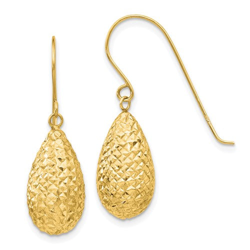 14k-puff-teardrop-earrings-SolomonJeweler-Wichita-KS-CustomJewelry