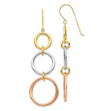 14k-tri-color-triple-circle-dangle-earrings-SolomonJeweler-Wichita-KS-CustomJewelry