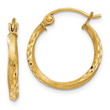 14k-satin-diamond-cut-hollow-twisted-hoop-earrings-SolomonJeweler-Wichita-KS-CustomJewelry