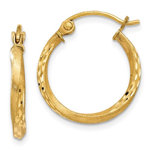 14k-satin-diamond-cut-hollow-twisted-hoop-earrings-SolomonJeweler-Wichita-KS-CustomJewelry