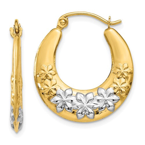 14k-rhodium-hollow-flowers-hoop-earrings-SolomonJeweler-Wichita-KS-CustomJewelry