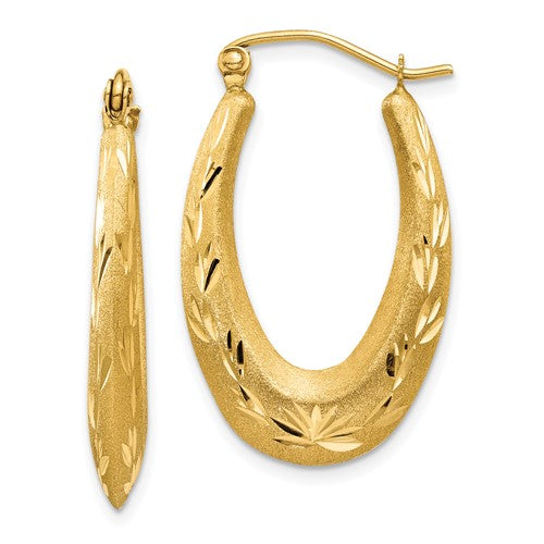 14k-satin-diamond-cut-hollow-hoop-earrings-SolomonJeweler-Wichita-KS-CustomJewelry