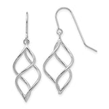 14k-white-gold-polished-short-twisted-dangle-earrings-SolomonJeweler-Wichita-KS-CustomJewelry