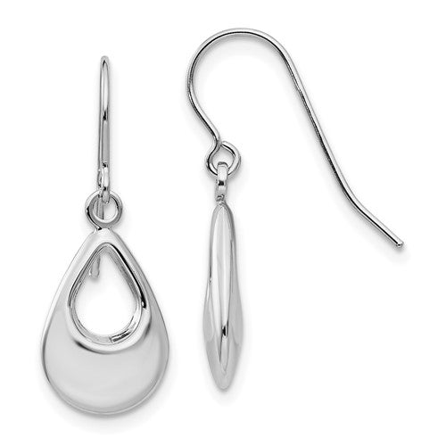 14k-white-gold-teardrop-hollow-dangle-earrings-SolomonJeweler-Wichita-KS-CustomJewelry