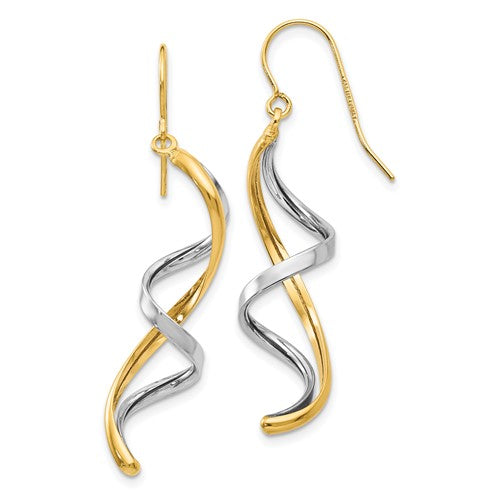 14k-two-tone-polished-fancy-dangle-earrings-SolomonJeweler-Wichita-KS-CustomJewelry