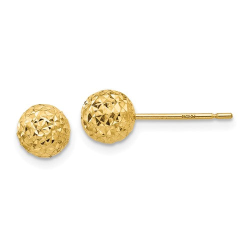 14k-diamond-cut-ball-post-earrings-SolomonJeweler-Wichita-KS-CustomJewelry