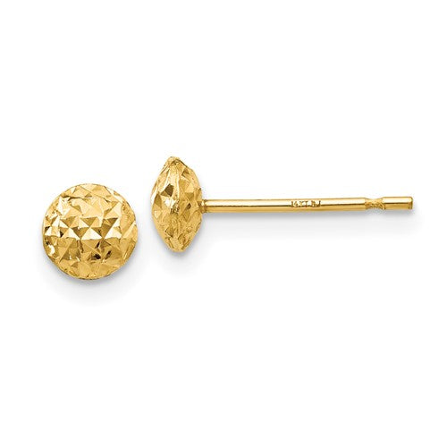 14k-gold-5mm-circle-puff-post-earrings-SolomonJeweler-Wichita-KS-CustomJewelry