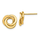 14k-polished-intertwined-circles-post-earrings-SolomonJeweler-Wichita-KS-CustomJewelry