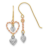 14k-tri-color-diamond-cut-heart-dangle-earrings-SolomonJeweler-Wichita-KS-CustomJewelry