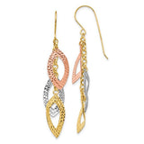 14k-diamond-cut-tri-color-tear-drop-shepherd-hook-earrings-SolomonJeweler-Wichita-KS-CustomJewelry