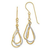 14k-two-tone-diamond-cut-tear-drop-shepherd-hook-earrings-SolomonJeweler-Wichita-KS-CustomJewelry