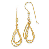 14k-diamond-cut-tear-drop-shepherd-hook-earrings-SolomonJeweler-Wichita-KS-CustomJewelry