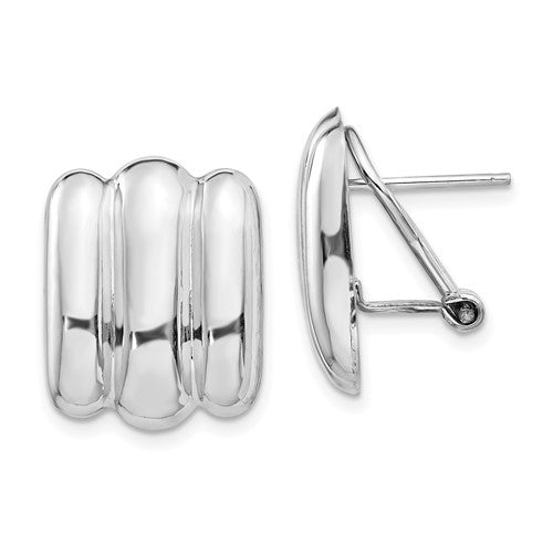 14k-white-gold-polished-fancy-omega-back-post-earrings-SolomonJeweler-Wichita-KS-CustomJewelry