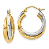 14k-two-tone-polished-double-hoop-earrings-SolomonJeweler-Wichita-KS-CustomJewelry