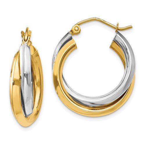 14k-two-tone-polished-double-hoop-earrings-SolomonJeweler-Wichita-KS-CustomJewelry